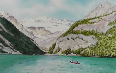 Let’s try for the far shore. Lake Louise.