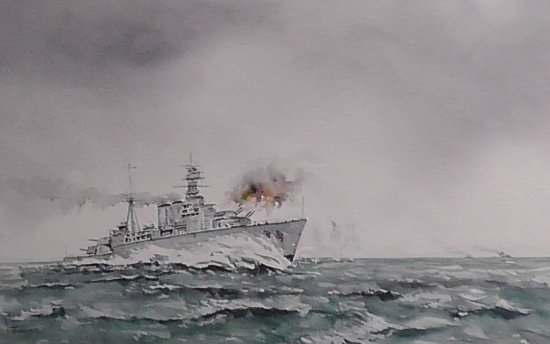 HMS Hood. Bismark in sight.