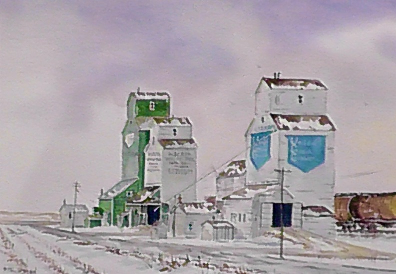 Etzikom AB.  The Grain Elevator: Once the lifeblood of Prairie towns.