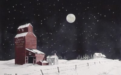 Winter’s  night on the prairie..