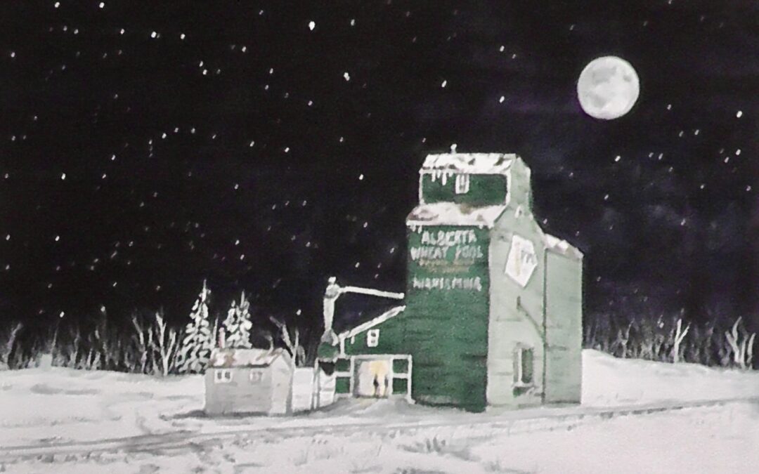 Life on the prairie. Winters full moon